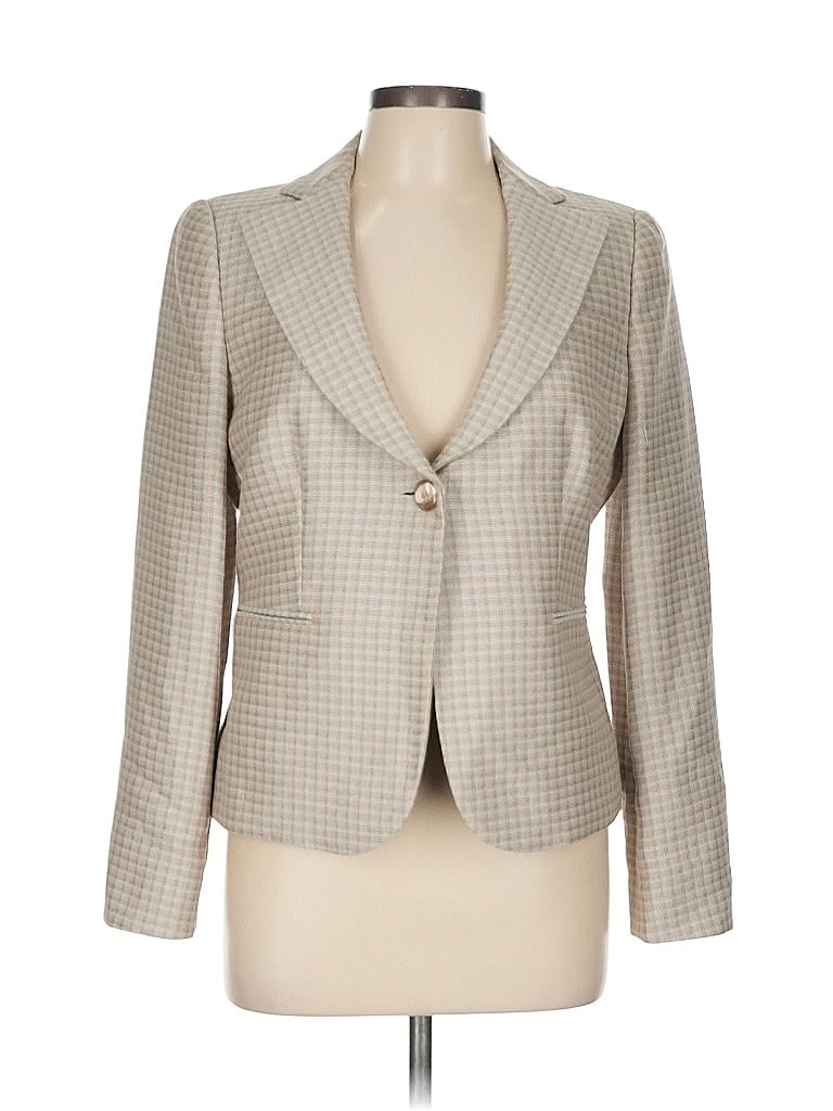 Armani Collezioni Houndstooth Ivory Blazer Size EU (IT) 46 / US 10 - photo 1