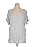 Lou & Grey Gray Short Sleeve T-Shirt Size XL - photo 1