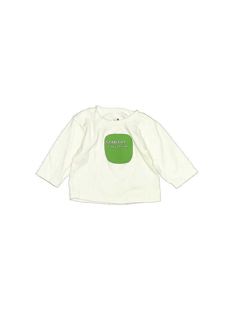 Wry Baby 100% Cotton Ivory 3/4 Sleeve T-Shirt Size 0-3 mo - photo 1