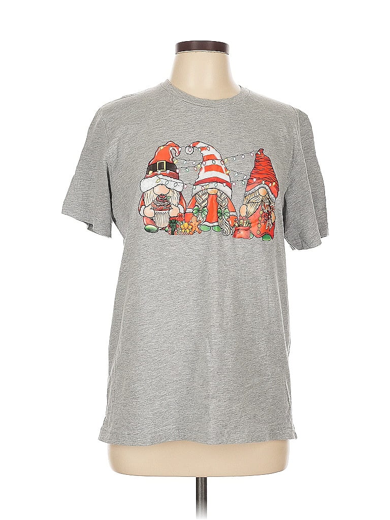 Canvas Print Gray Short Sleeve T-Shirt Size L - photo 1