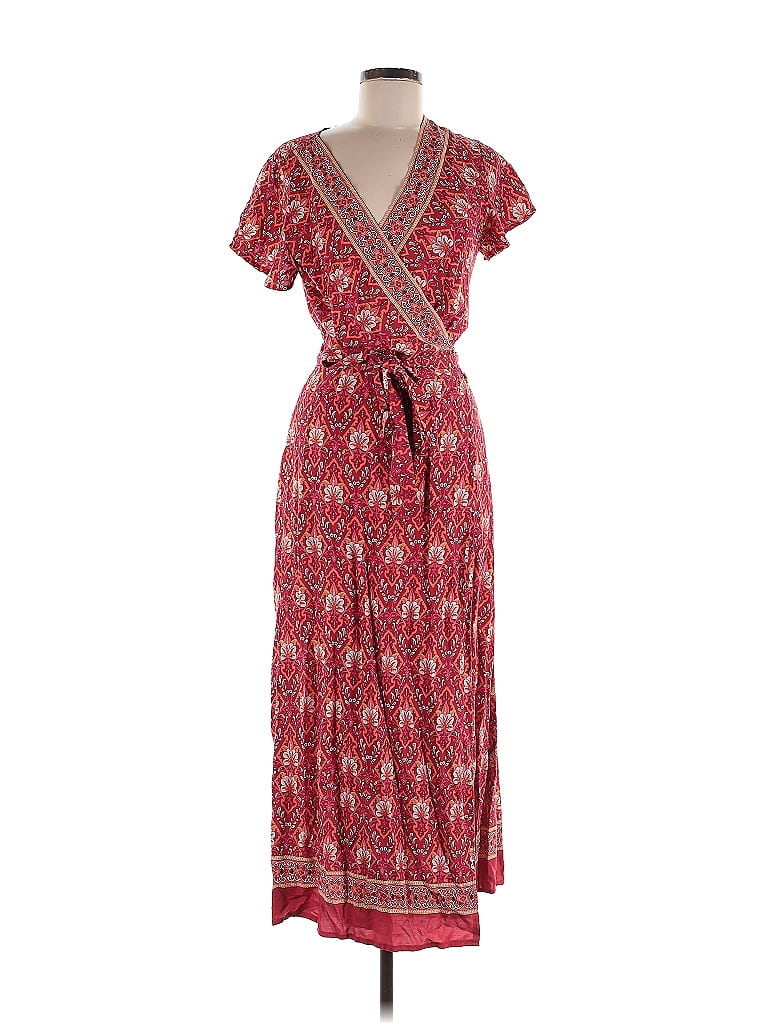Prettygarden 100% Viscose Paisley Red Casual Dress Size M - photo 1