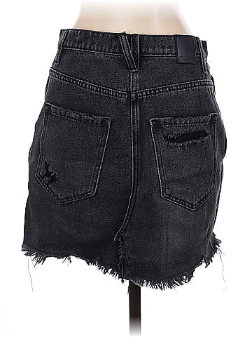 We the Free Denim Skirt (view 2)