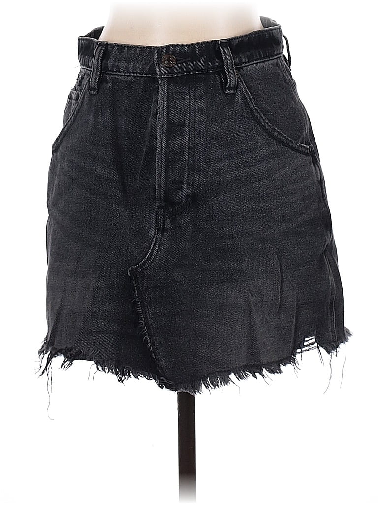 Pre-owned We The Free Denim Skirt In Black