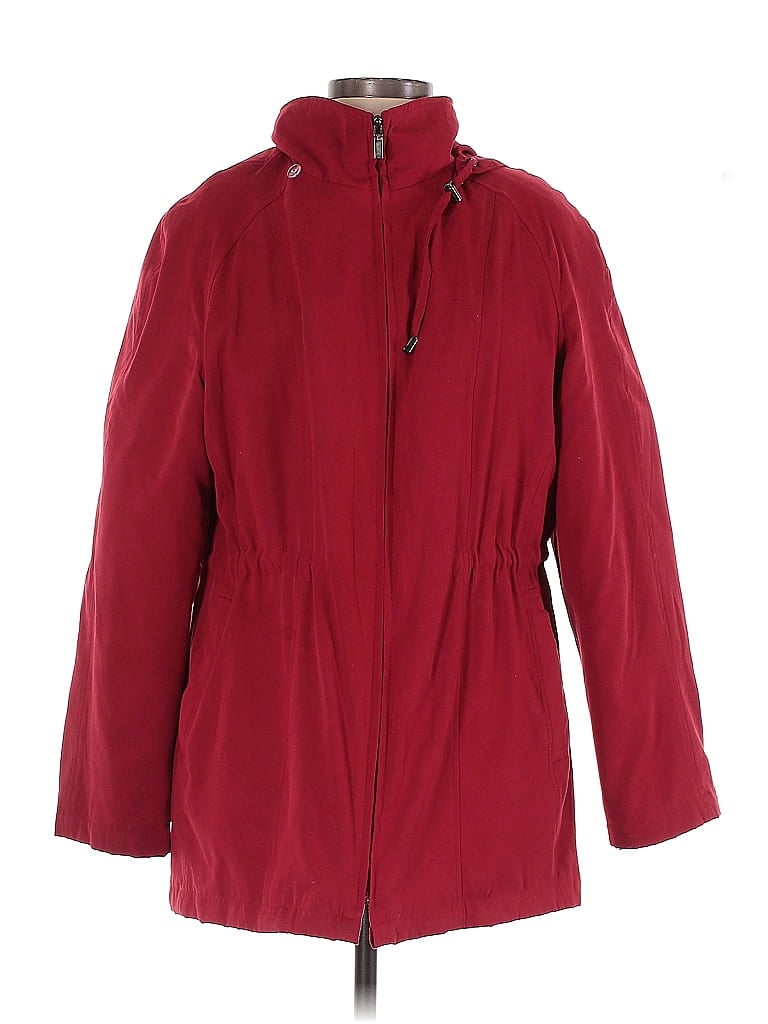 London Fog 100% Polyester Solid Red Coat Size M - photo 1