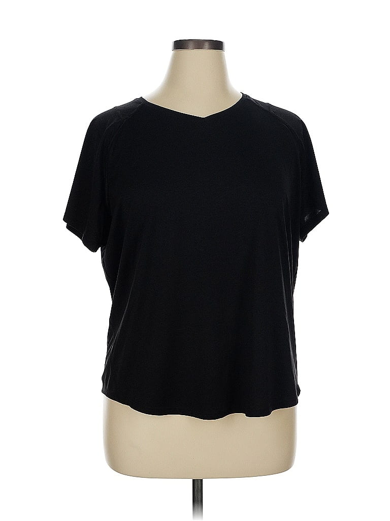 Tek Gear 100% Polyester Black Short Sleeve T-Shirt Size 1X - photo 1