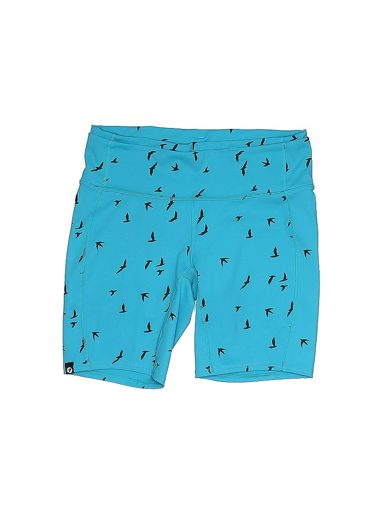 Oiselle Print Blue Athletic Shorts Size 8 - photo 1