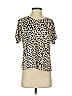 Chaser Animal Print Tan Short Sleeve T-Shirt Size S - photo 1