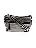 Assorted Brands Metallic Gray Silver Leather Crossbody Bag One size - photo 1
