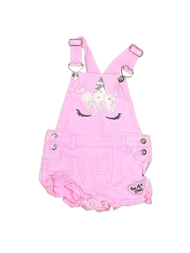 Pre-owned Assorted Brands Kids' Overall Shorts In Pink