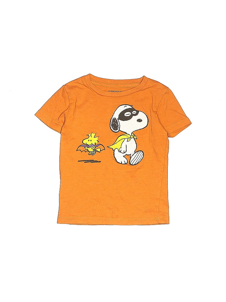 Peanuts Orange Short Sleeve Top Size 4T - photo 1
