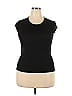 Piazza Sempione Black Short Sleeve Top Size 2X - photo 1