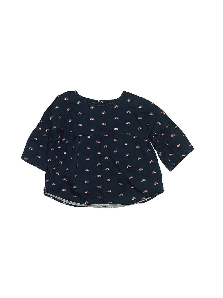 Gymboree 100% Cotton Blue Long Sleeve Blouse Size 7 (big kids) - photo 1