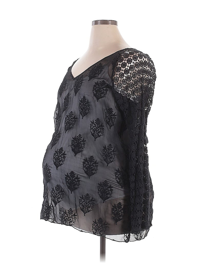 4 Love and Liberty for a Pea in the Pod Black Long Sleeve Blouse Size XL - photo 1