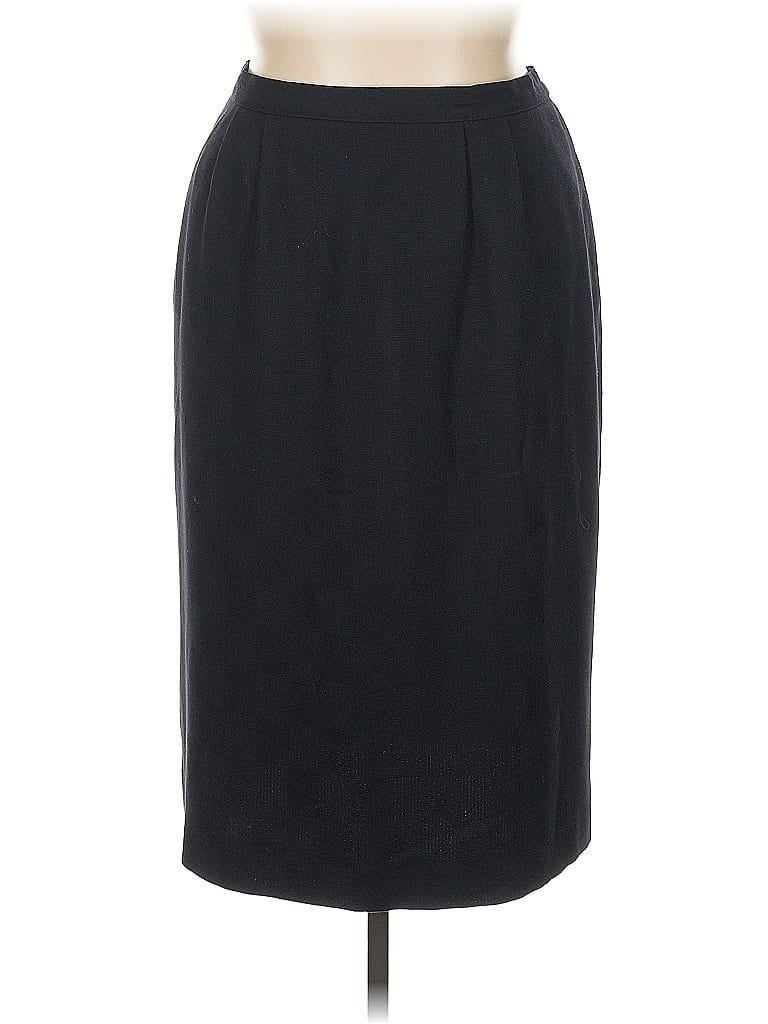 Kasper II Solid Black Formal Skirt Size 16 - photo 1