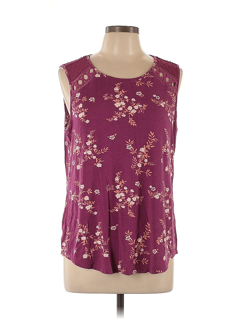 Daniel Rainn Burgundy Sleeveless Blouse Size L - photo 1