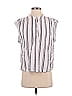 Xirena Stripes White Sleeveless Button-Down Shirt Size S - photo 1