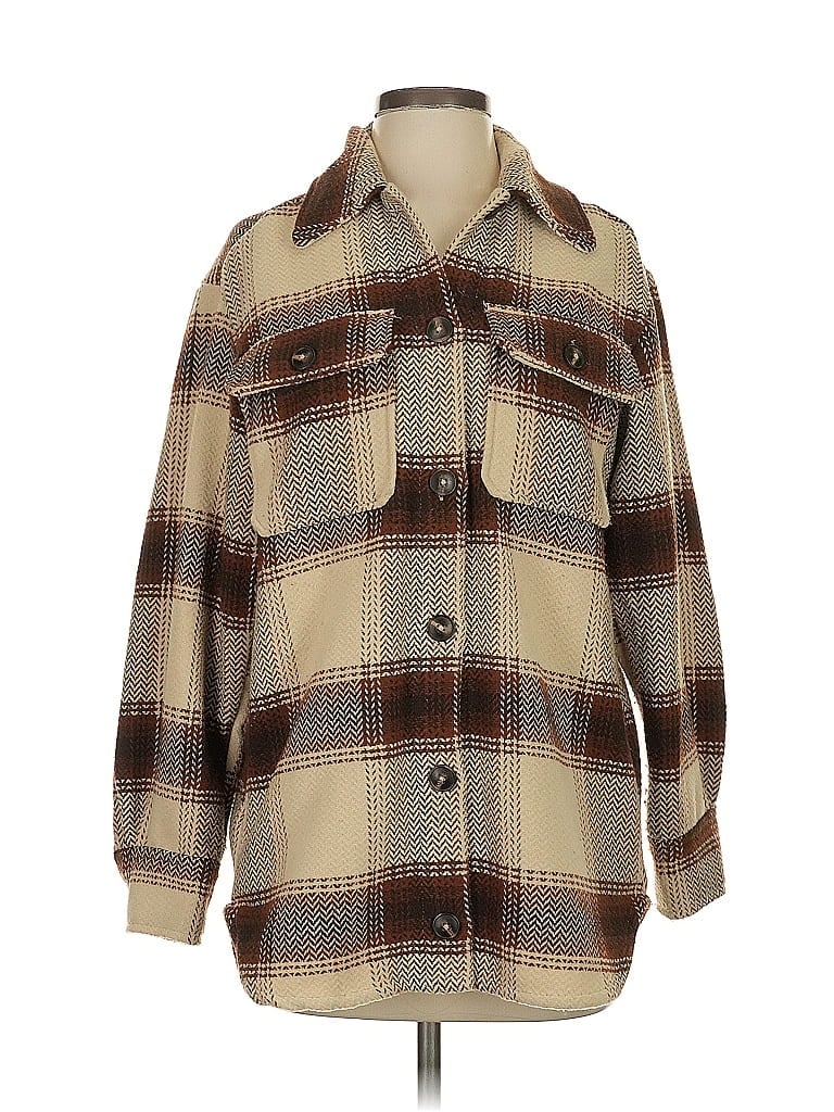 BB Dakota Plaid Brown Coat Size XS - photo 1
