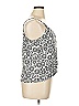 Ann Taylor LOFT 100% Cotton Gray Sleeveless Top Size XL - photo 4