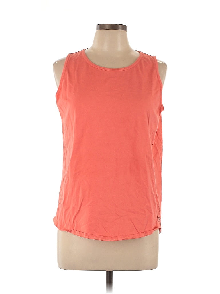Life Is Good 100% Cotton Orange Sleeveless T-Shirt Size L - photo 1
