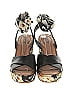Born Handcrafted Footwear Tropical Black Wedges Size 8 - photo 2