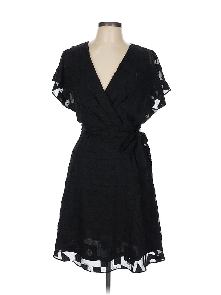 London Times 100% Polyester Black Cocktail Dress Size 10 - photo 1