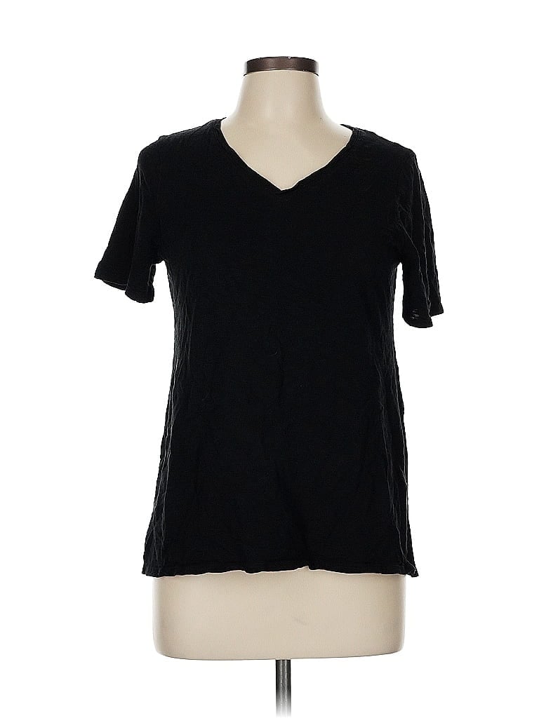 Pre-owned Chico's Short Sleeve T-shirt In Black
