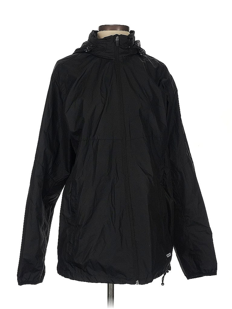 Tek Gear 100% Polyester Solid Black Windbreaker Size S - photo 1