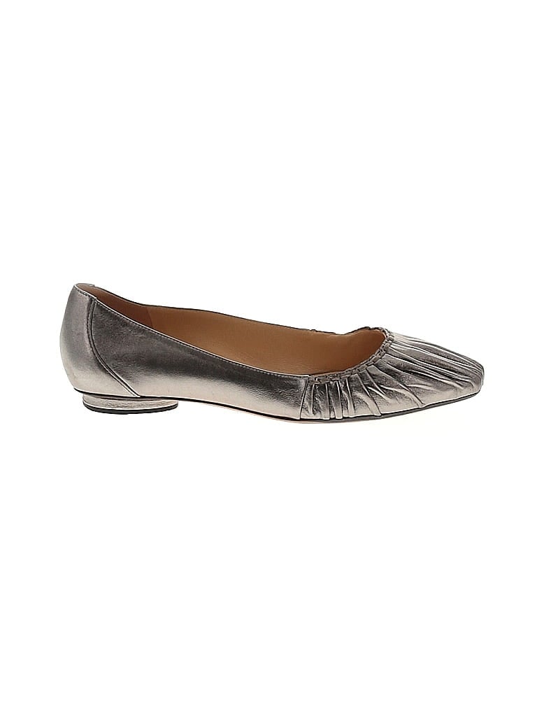 Alexandre Birman 100% Leather Metallic Silver Gray Flats Size EU 38 - photo 1