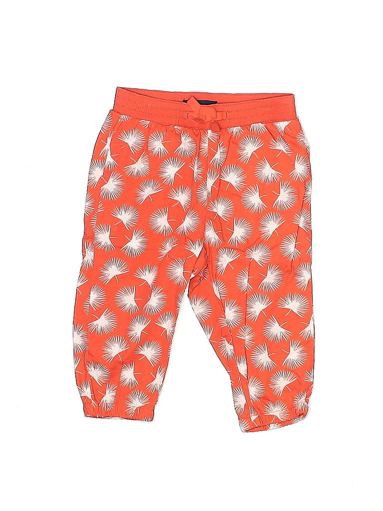 Baby Gap 100% Cotton Hearts Orange Casual Pants Size 12-18 mo - photo 1