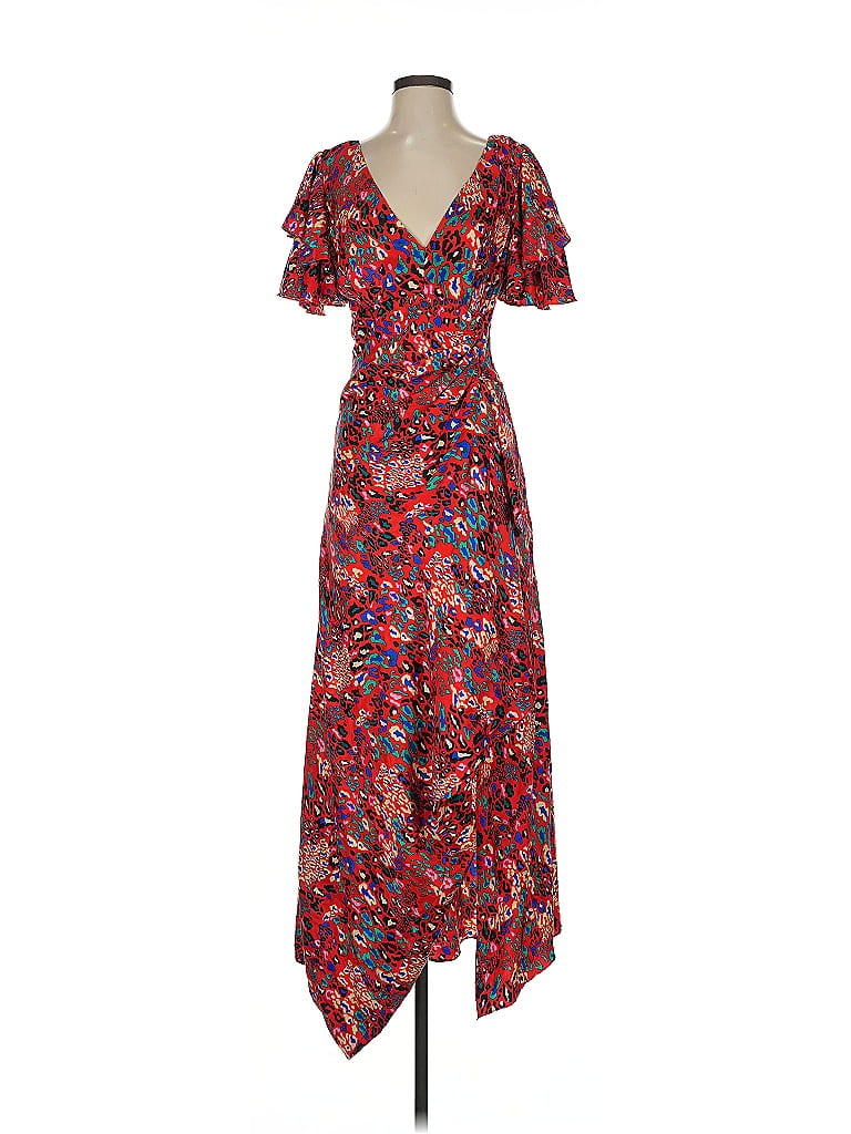 Tanya Taylor Paisley Red Casual Dress Size 4 - photo 1