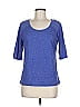 Balance Collection Blue 3/4 Sleeve Top Size M - photo 1