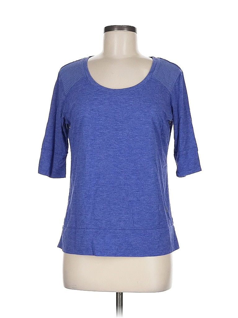 Balance Collection Blue 3/4 Sleeve Top Size M - photo 1