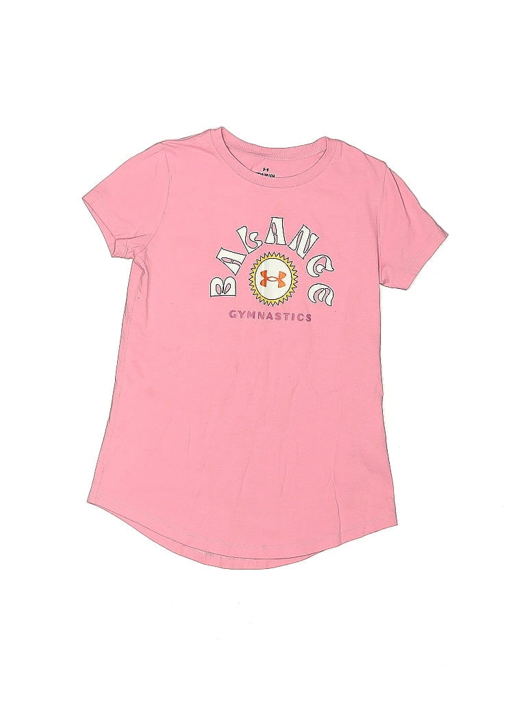 Pre-owned Under Armour Kids' Short Sleeve T-shirt In Pink