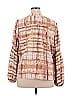 Unbranded 100% Polyester Brown Long Sleeve Blouse Size XL - photo 2
