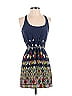 Twelfth Street by Cynthia Vincent 100% Silk Graphic Blue Casual Dress Size P (petite) - photo 1
