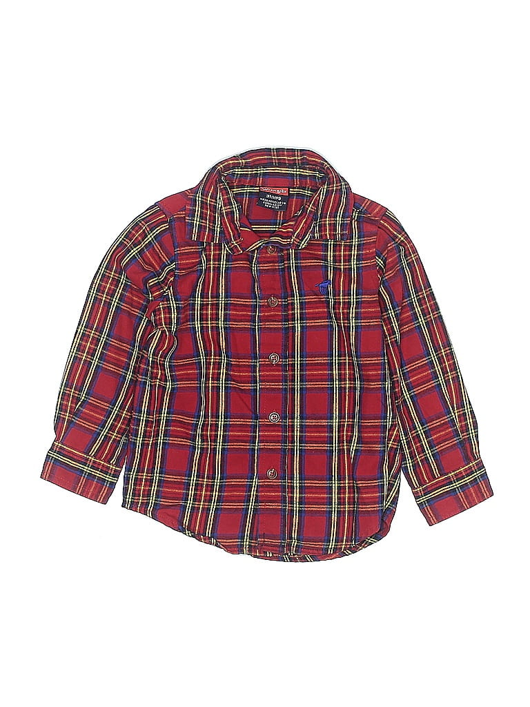 Wrangler Jeans Co Plaid Red Long Sleeve Button-Down Shirt Size 3T - photo 1