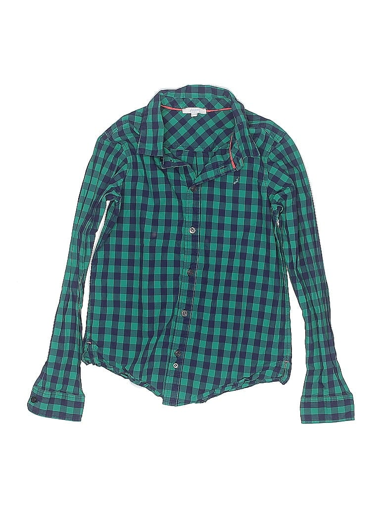 Jacadi Checkered-gingham Green Long Sleeve Button-Down Shirt 9-12 MO / 12 MO - photo 1