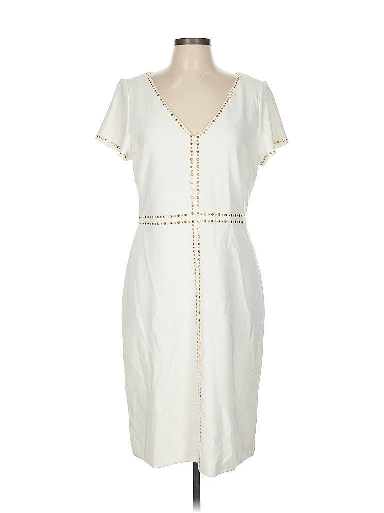 St. John 100% Viscose Ivory Casual Dress Size 12 - photo 1