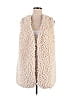 Terra & Sky 100% Acrylic Ivory Faux Fur Vest Size 0X - photo 1