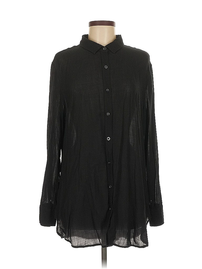 Pre-owned Assorted Brands Long Sleeve Blouse In Black