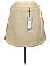 Mossman Solid Tan Faux Leather Skirt Size 8 - photo 2