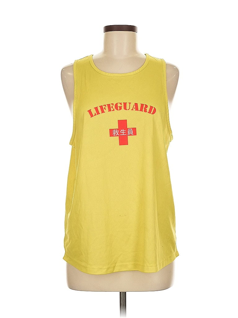 Pre-owned Assorted Brands Sleeveless T-shirt In Yellow