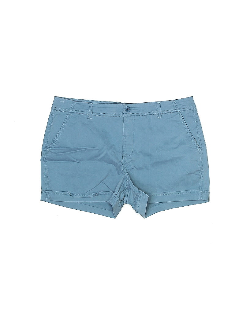 Liverpool Los Angeles Solid Blue Khaki Shorts Size 33 waist - photo 1