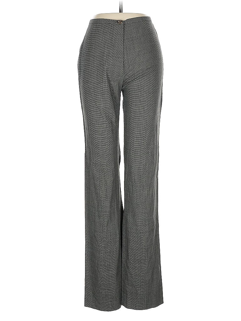 Piazza Sempione Chevron-herringbone Gray Wool Pants Size EU (IT) 42 / US 6 - photo 1