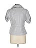 Akris Punto Silver Short Sleeve Blouse Size 10 - photo 2