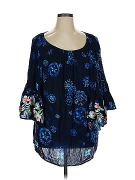 Johnny Was 3/4 Sleeve Blouse