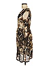 Piazza Sempione 100% Silk Graphic Brown Black Cocktail Dress Size EU (IT) 44 / US 8 - photo 5
