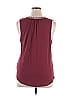 Ann Taylor LOFT 100% Rayon Burgundy Sleeveless Blouse Size XL - photo 2
