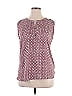 Ann Taylor LOFT 100% Rayon Burgundy Sleeveless Blouse Size XL - photo 1