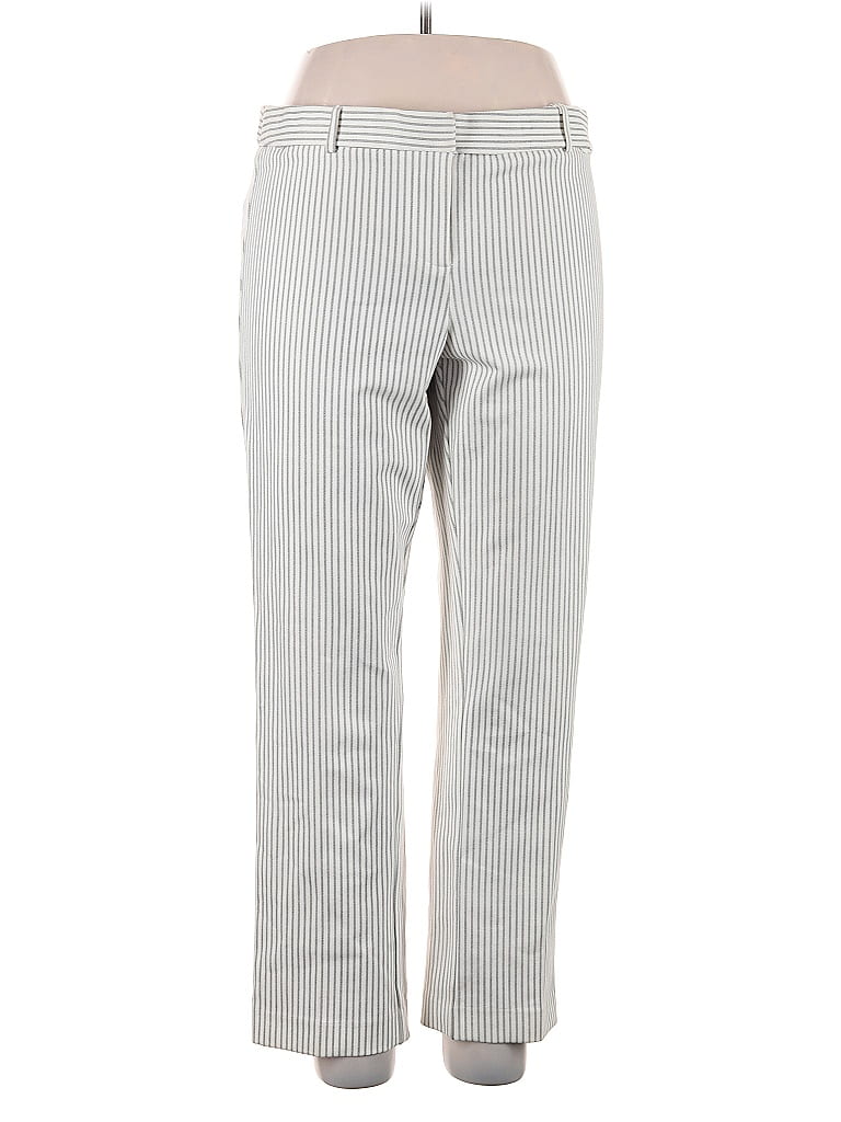 Amanda + Chelsea Stripes Gray Casual Pants Size 14 - photo 1